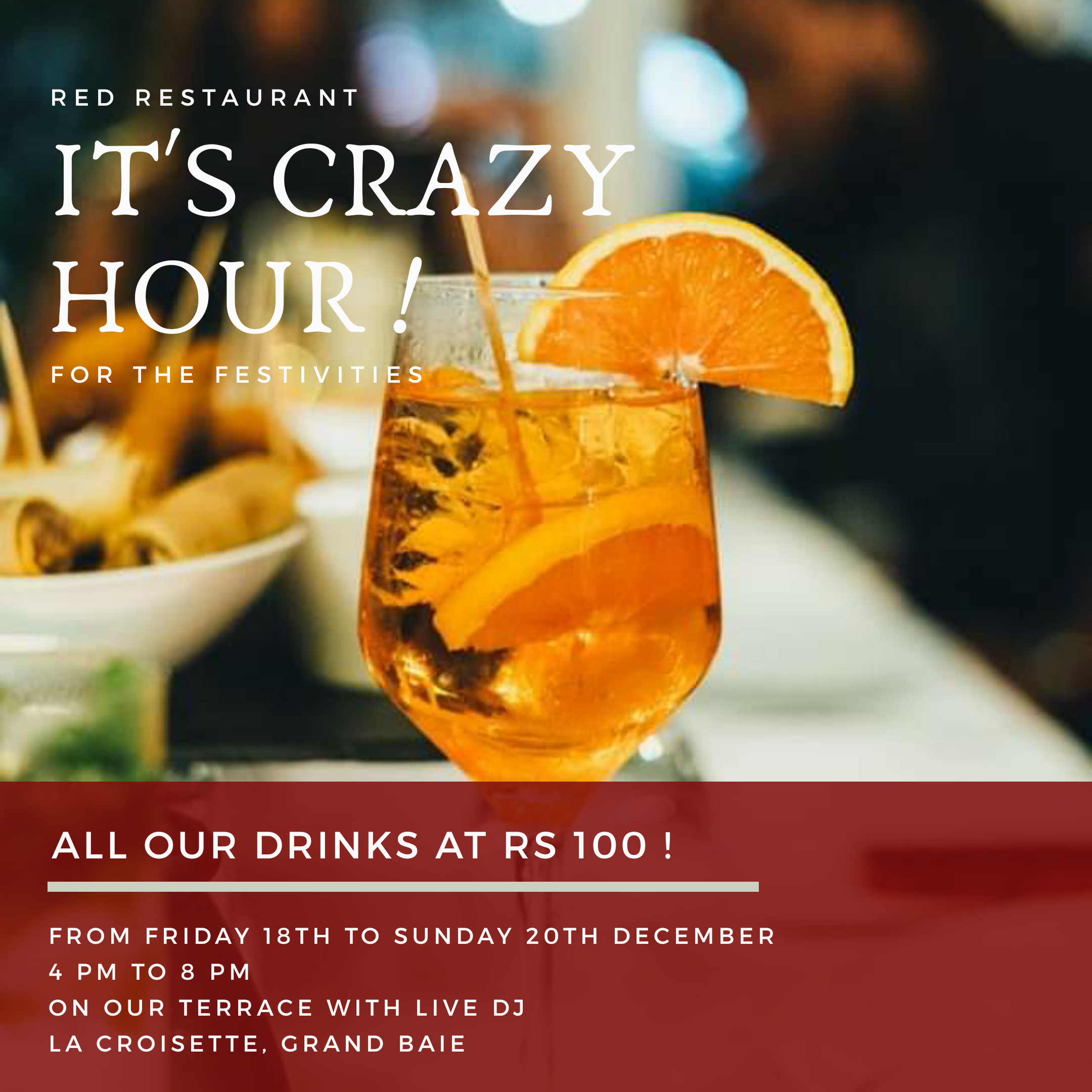 Happy Hour at Red Happy Hour at Red