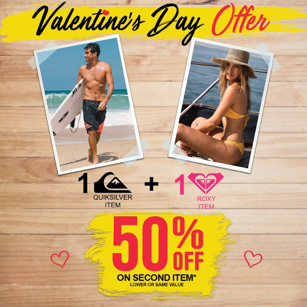Special Valentine offer with Quiksilver Special Valentine offer with Quiksilver