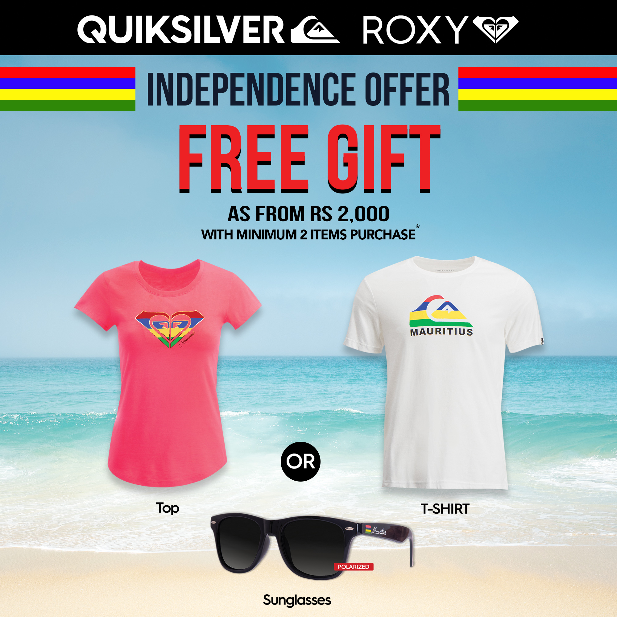 Independence Offer by Quiksilver and Roxy Independence Offer by Quiksilver and Roxy