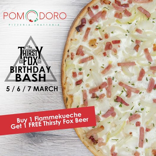 Thirsty Fox promo at Pomodoro Thirsty Fox promo at Pomodoro