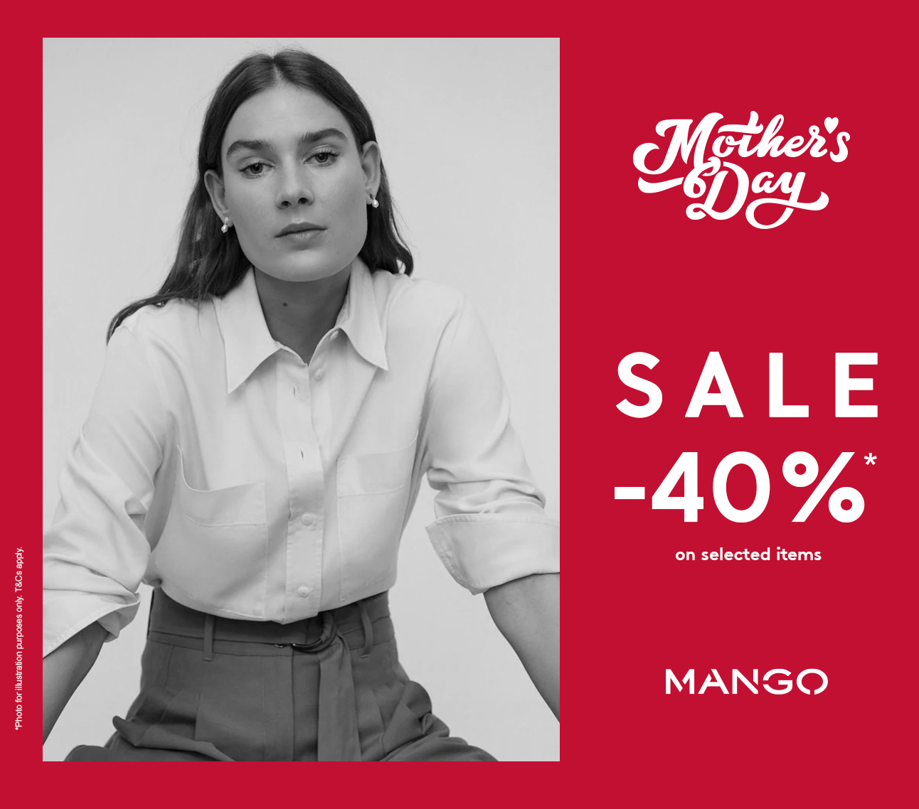 40% off at Mango for Mother’s Day 40% off at Mango for Mother’s Day